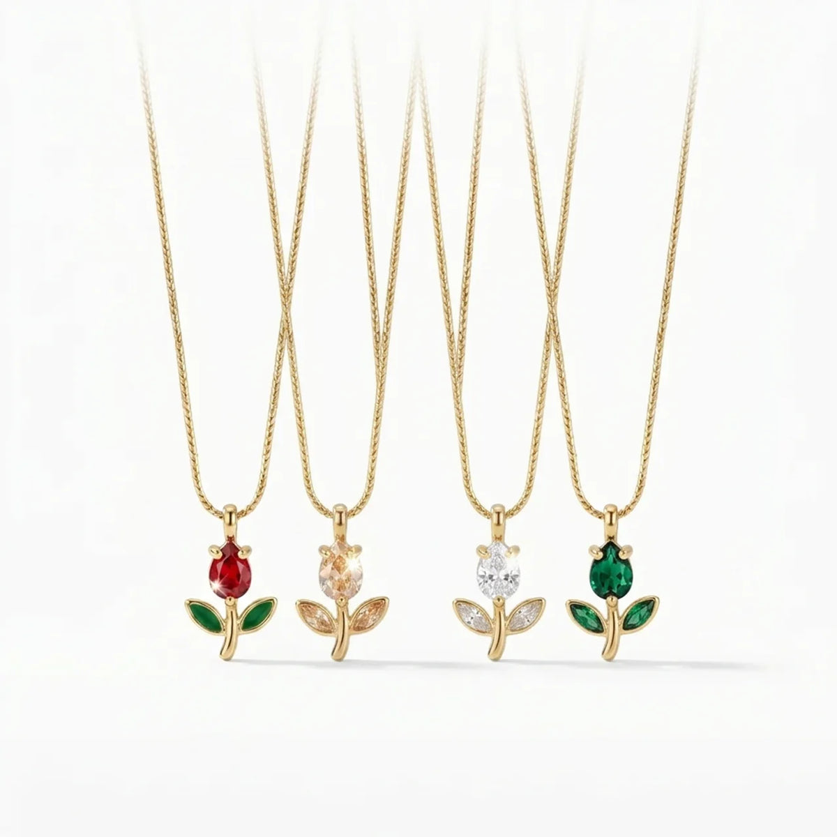 Tulipan con Oro 18K