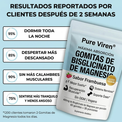Gomitas de bisglicinato de magnesio