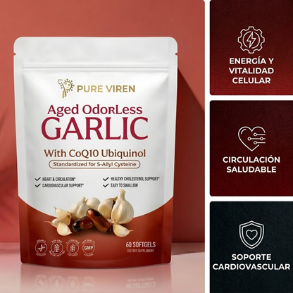 Cápsulas blandas de ajo añejo sin olor
