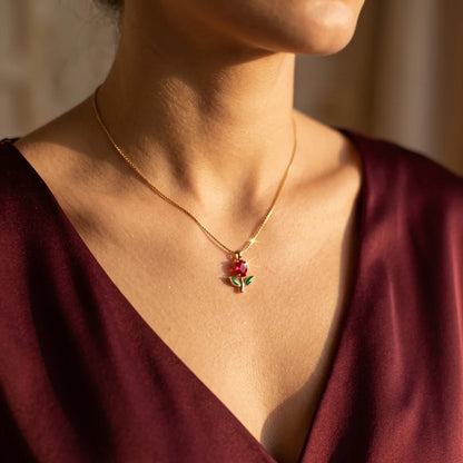 Tulipan con Oro 18K