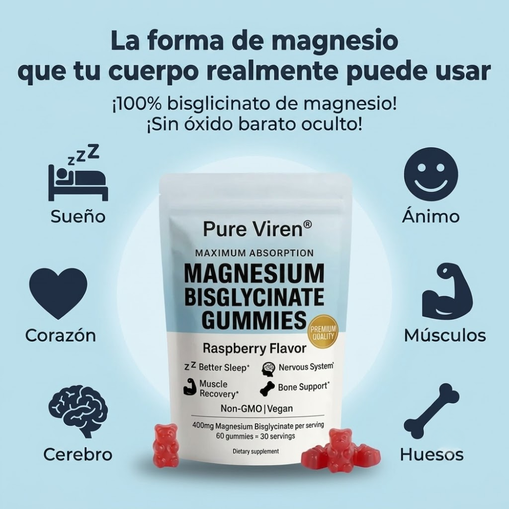 Gomitas de bisglicinato de magnesio