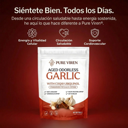 Cápsulas blandas de ajo añejo sin olor