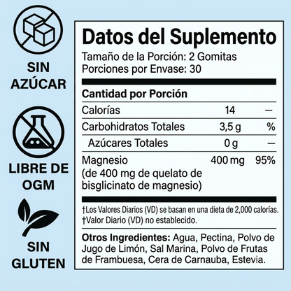 Gomitas de bisglicinato de magnesio