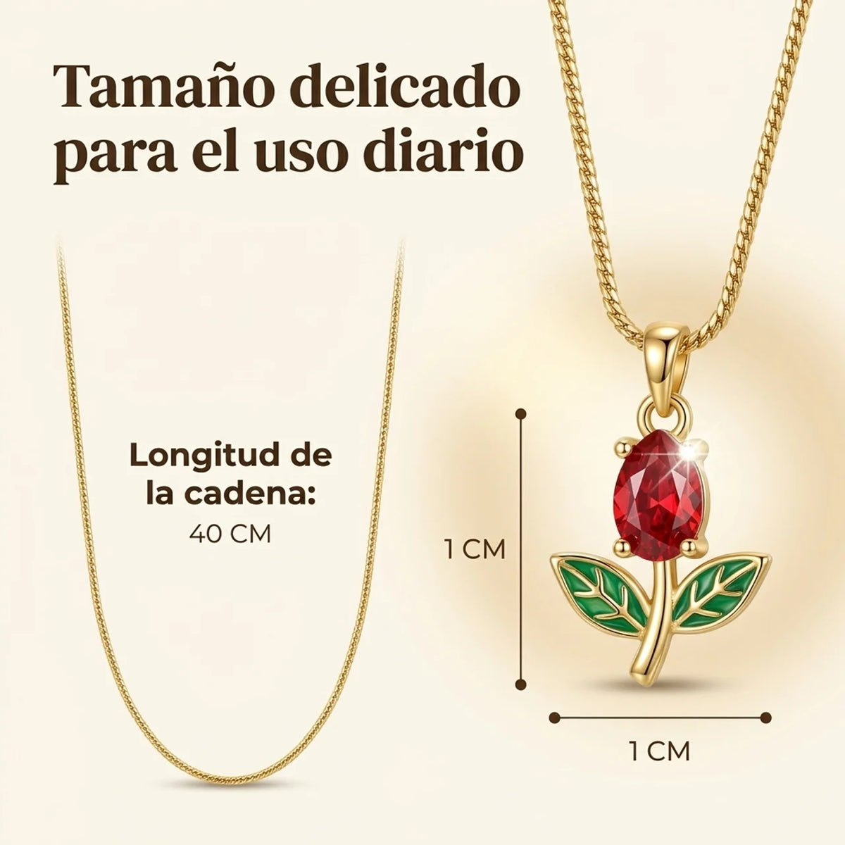 Tulipan con Oro 18K