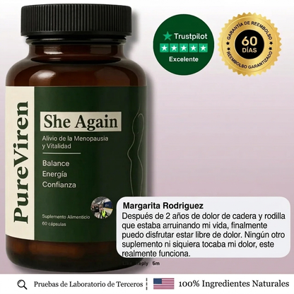 She Again | Cápsulas para el Dolor Articular de la Menopausia