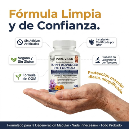 VisioPro 15 en 1 Fórmula avanzada para los ojos